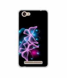 Amazon Brand - Solimo Designer Butterflies Neon Light UV Printed Soft Back Case Mobile Cover for Lava A77