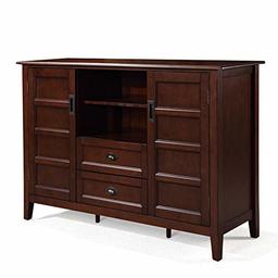 Phoenix Home Wood TV Media Stand, Espresso Brown