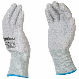 AmazonBasics Food Grade Cut Resistant (Cut Level A4) handschoenen, zout & peper, maat 7
