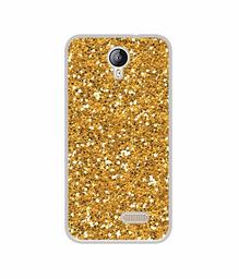 Amazon Brand - Solimo Designer Golden Sparkle UV Printed Soft Back Case Mobile Cover for Lephone W2