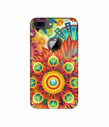 Amazon Brand - Solimo Designer Rangoli 3D Printed Hard Back Case Mobile Cover for Apple iPhone 8 Plus (with Logo Cut)