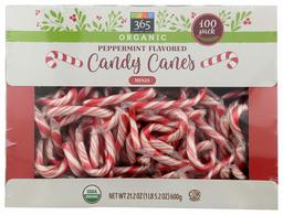 365 EVERYDAY VALUE Organic Minis Candy Canes 100 Count, 21.2 OZ