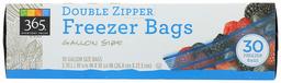 365 Everyday Value, Double Zipper Freezer Bags, Gallon Size, 30 ct