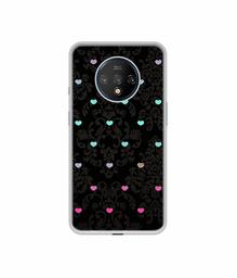 Amazon Brand - Solimo Designer Heart Texture UV Printed Soft Back Case Mobile Cover for OnePlus 7T