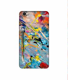 Amazon Brand - Solimo Designer Paint Texture 3D Printed Hard Back Case Mobile Cover for Vivo Y55L