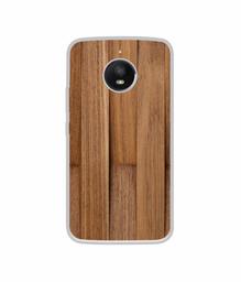 Amazon Brand - Solimo Designer Wooden Art UV Printed Soft Back Case Mobile Cover for Motorola Moto E4 Plus