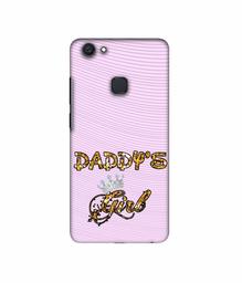 Amazon Brand - Solimo Designer Daddy's Girl in Glitter Pattern 3D Printed Hard Back Case Mobile Cover for Vivo V7 Plus