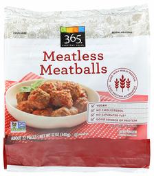 365 Everyday Value, Meatless Meatballs, 12 oz, (Frozen)