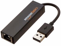 AmazonBasics USB 2.0 to 10/100 Ethernet Port LAN Internet Network Adapter (Renewed)