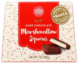 Whole Foods Market, Limited Edition Marshmallow Squares, Dark Chocolate, 7 Ounce