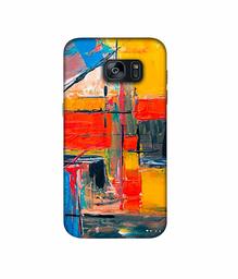 Amazon Brand - Solimo Designer Multicolor Squre Blocks 3D Printed Hard Back Case Mobile Cover for Samsung Galaxy S7 Edge