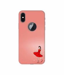 Amazon Brand - Solimo Designer Red Dress Lady 3D Printed Hard Back Case Mobile Cover for Apple iPhone Xs Max (Logo Cut)