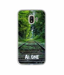 Amazon Brand - Solimo Designer Alone UV Printed Soft Back Case Mobile Cover for Samsung Galaxy J4