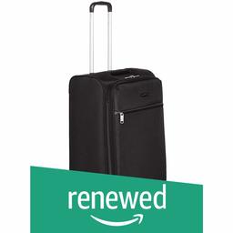 (Renewed) AmazonBasics 64 cm Black Softsided Check-in Trolley