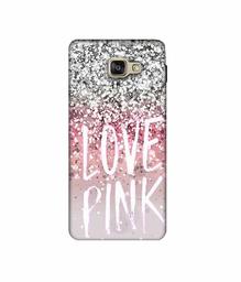 Amazon Brand - Solimo Designer Love Pink 3D Printed Hard Back Case Mobile Cover for Samsung Galaxy A7 (2016)