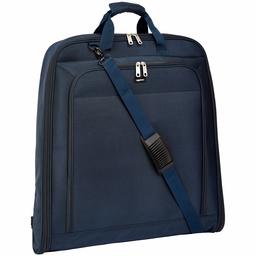 AmazonBasics Premium Travel Hanging Luggage Suit Garment Bag - 45 Inch, Navy Blue