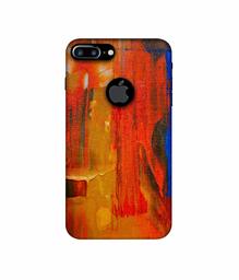 Amazon Brand - Solimo Designer Orange Canvas 3D Printed Hard Back Case Mobile Cover for Apple iPhone 7 Plus (Logo Cut)