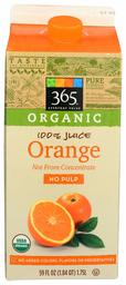 365 Everyday Value, Organic 100% Orange Juice, No Pulp (Not From Concentrate), 59 Fl Oz