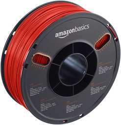 AmazonBasics Filamento ABS para impresora 3D, 1.75 mm, rojo, carrete de 1 kg