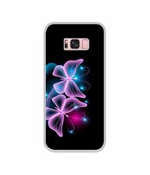 Amazon Brand - Solimo Designer Butterflies Neon Light UV Printed Soft Back Case Mobile Cover for Samsung Galaxy S8 Plus