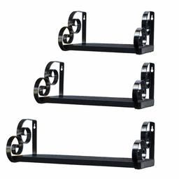 UMI. Essentials Floating Shelves Wall Shelf Set of 3, Black