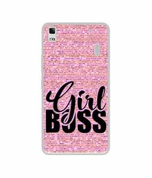 Amazon Brand - Solimo Designer Girl Boss On Pink Sparkle UV Printed Soft Back Case Mobile Cover for Lenovo K3 Note / A7000