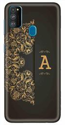 Amazon Brand - Solimo Designer Black Pattern Alphabet-A 3D Printed Hard Back Case Mobile Cover for Samsung Galaxy M21 / M30s