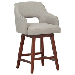 Amazon Brand – Rivet Malida Mid-Century Modern Open Back Swivel Kitchen Counter Height Stool, 37