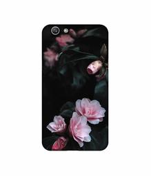 Amazon Brand - Solimo Designer Dark Flowers Photography UV Printed Soft Back Case Mobile Cover for Oppo F1S