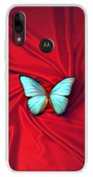 Amazon Brand - Solimo Designer Multicolor Butterfly Red Pattern Design Printed Soft Back Case Mobile Cover for Motorola Moto E6s / Motorola Moto E6 Plus