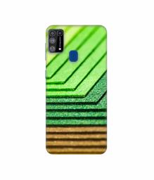 Amazon Brand - Solimo Designer Green Shad Texture 3D Printed Hard Back Case Mobile Cover for Samsung Galaxy M31