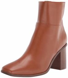 The Drop Women's Ibita High Heel Side Zip Ankle Boot, Cognac, 8.5 B US