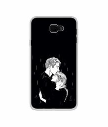 Amazon Brand - Solimo Designer Couples Standing in Rain UV Printed Soft Back Case Mobile Cover for Samsung Galaxy J7 Prime