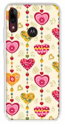 Amazon Brand - Solimo Designer Multicolor Abstract Heart Pattern Printed Soft Back Case Mobile Cover for Motorola Moto E6s / Motorola Moto E6 Plus