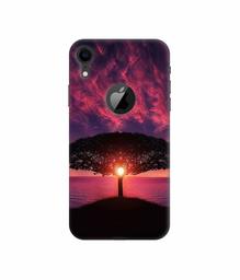 Amazon Brand - Solimo Designer Nature Digital Painting 3D Printed Hard Back Case Mobile Cover for Apple iPhone XR (Logo Cut)