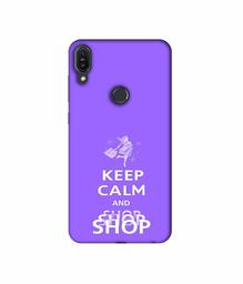 Amazon Brand - Solimo Designer Keep Calm and Shop 3D Printed Hard Back Case Mobile Cover for Asus Zenfone Max Pro M1 ZB601KL