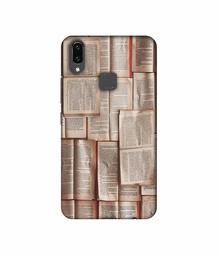 Amazon Brand - Solimo Designer Books Texture 3D Printed Hard Back Case Mobile Cover for Vivo V9 / V9 Pro