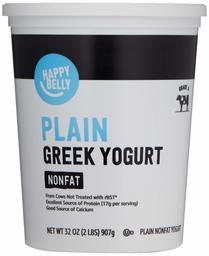 Amazon Brand - Happy Belly Greek Non-Fat Vanilla Yogurt, 32 Ounce