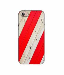 Amazon Brand - Solimo Designer Red and Cream Color Wood 3D Printed Hard Back Case Mobile Cover for Vivo Y81i