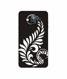 Amazon Brand - Solimo Designer Simple White Rangoli 3D Printed Hard Back Case Mobile Cover for Samsung Galaxy J7 Duo