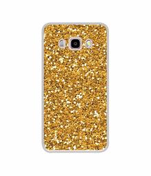 Amazon Brand - Solimo Designer Golden Sparkle UV Printed Soft Back Case Mobile Cover for Samsung Galaxy J5 (2016)