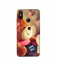 Amazon Brand - Solimo Designer Teddy Bear 3D Printed Hard Back Case Mobile Cover for Motorola One Power