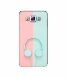 Amazon Brand - Solimo Designer Head Phone 3D Printed Hard Back Case Mobile Cover for Samsung Galaxy E7