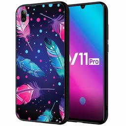 Amazon Brand - Solimo Designer Feather Printed Hard Back Case Mobile Cover forVivo V11 Pro (D235)