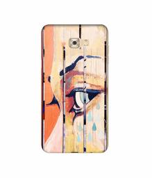 Amazon Brand - Solimo Designer Potrat On Wood 3D Printed Hard Back Case Mobile Cover for Samsung Galaxy C7 Pro