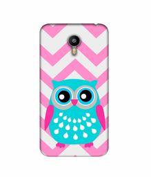 Amazon Brand - Solimo Designer Sky Blue Owl 3D Printed Hard Back Case Mobile Cover for Meizu M2 Note