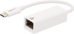 Amazon Basics USB 3.1 Type-C to Ethernet Adapter for Mac/PC - White, 5-Pack