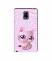 Amazon Brand - Solimo Designer Cute Pink Cat 3D Printed Hard Back Case Mobile Cover for Samsung Galaxy Note 4