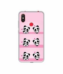 Amazon Brand - Solimo Designer Panda Pattern UV Printed Soft Back Case Mobile Cover for Redmi Note 6 Pro