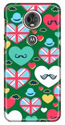 Amazon Brand - Solimo Designer Heart Pattern Design 3D Printed Hard Back Case Mobile Cover for Motorola Moto E5 Plus